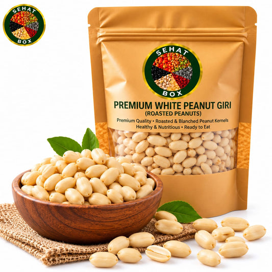 Sehat Box Premium White Peanut Giri – Roasted & Blanched Peanuts