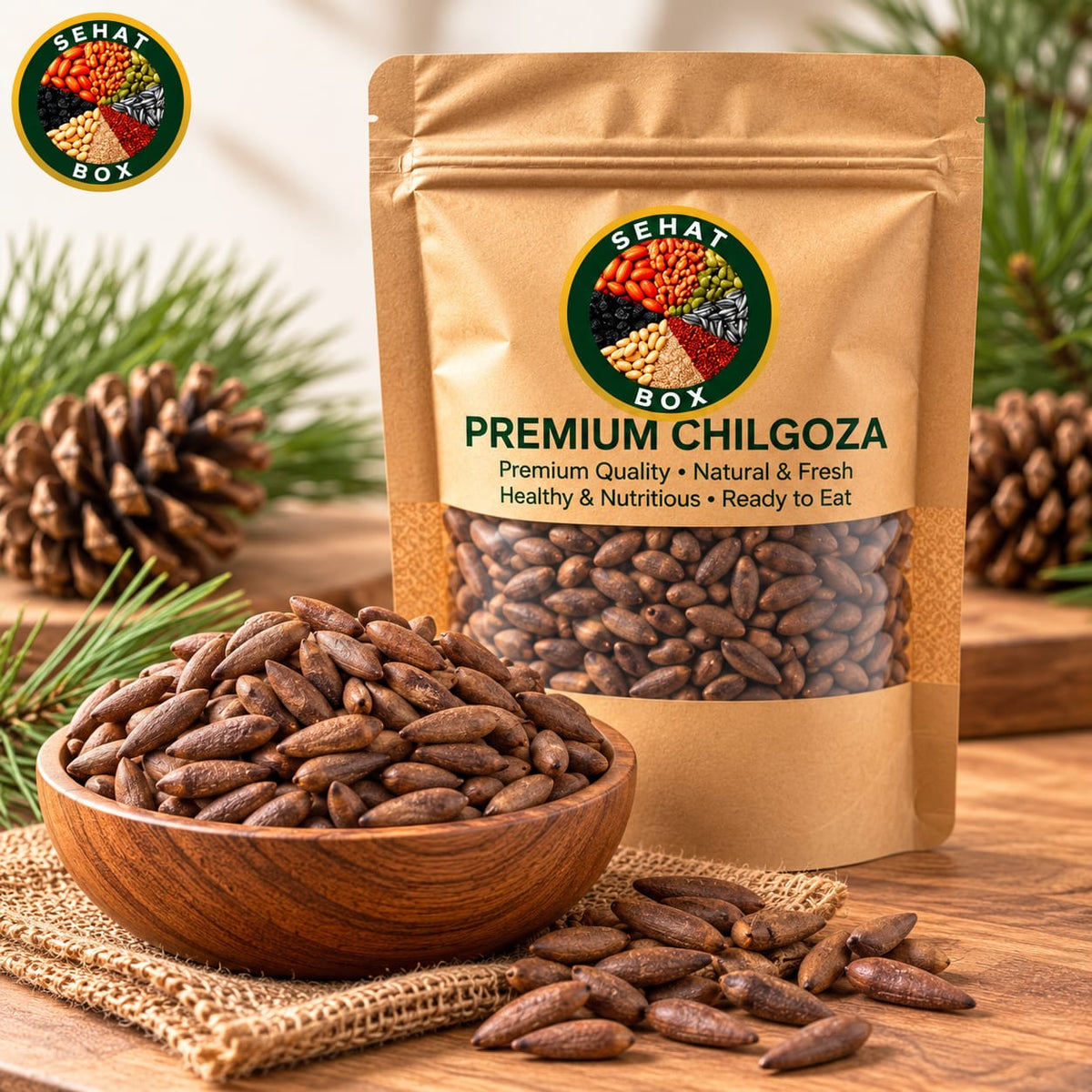 Sehat Box Premium Chilgoza (Pine Nuts) – Natural Pine Nuts
